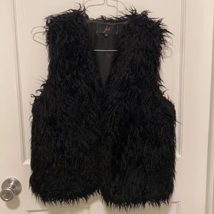 Black Fur Vest